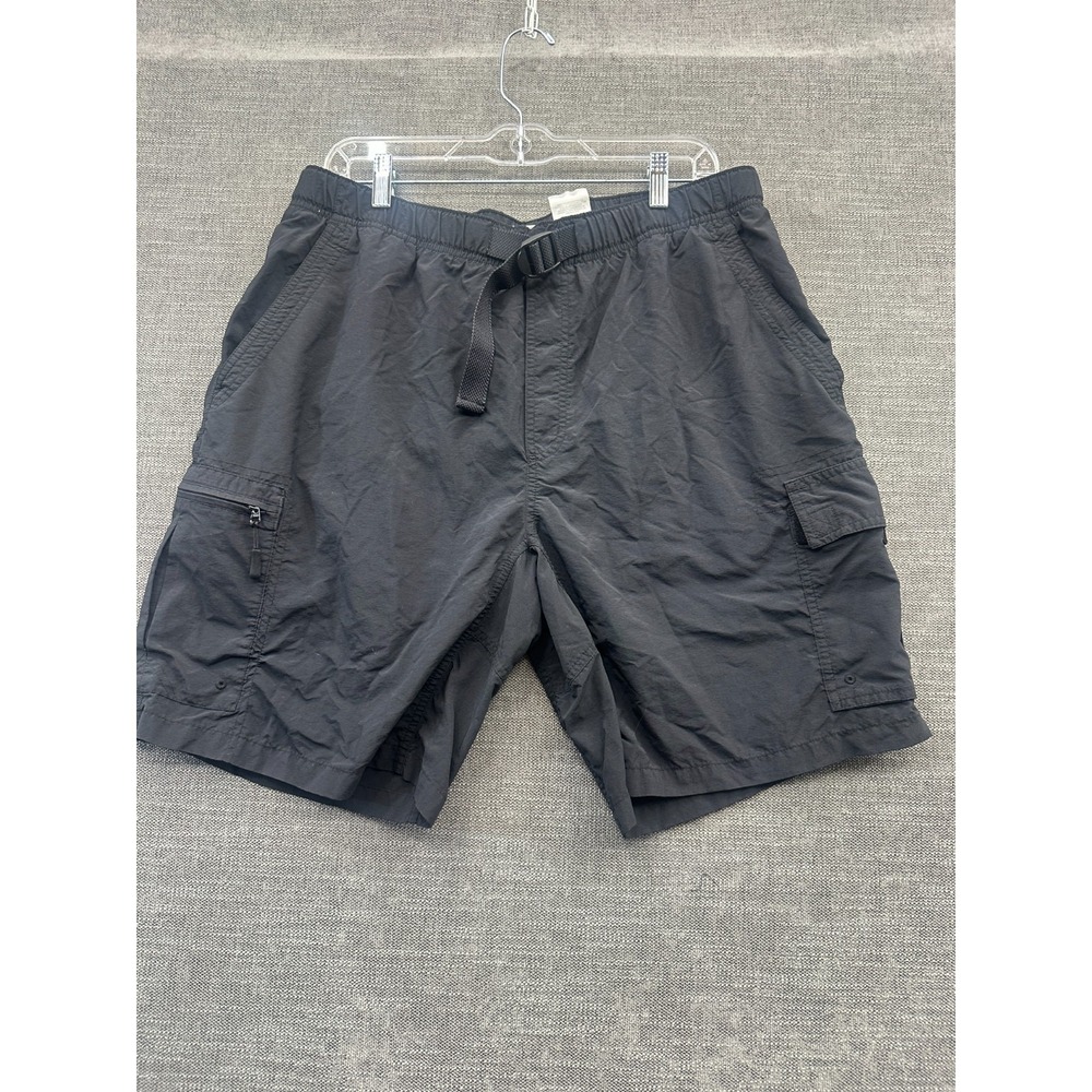 Columbia Sportswear Utility Cargo Shorts Men Large Black Belted Climbing Outdoor